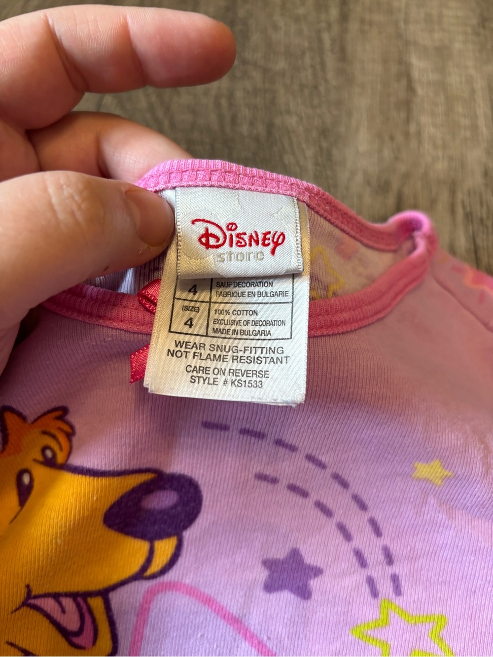 Vintage 2000s Y2K Disney Bear In The Big Blue House Toddler Girl Pajamas Sz 4 - Picture 3 of 7